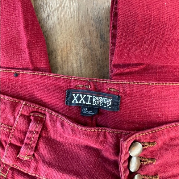 Red bootcut jeans - Picture 2 of 2